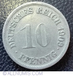 Image #1 of 10 Pfennig 1909 F
