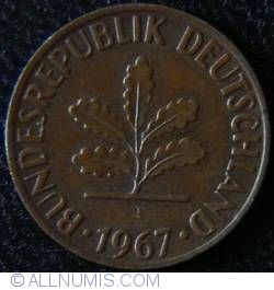 Image #2 of 2 Pfennig 1967 D