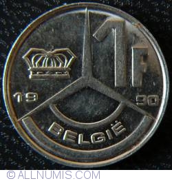Image #1 of [ERROR] 1 Franc 1990 (Belgie) - Circular defect on reverse