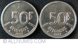 [ERROR] 50 Francs 1987 Belgique - Parital obverse striking