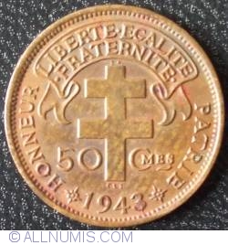 Image #1 of 50 Centimes 1943