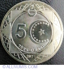 5 Lira 2023 - 100th anniversary of the Republic of Türkiye