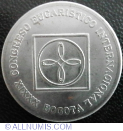 Image #2 of 5 Pesos 1968 - 39th International Eucharistic Congress