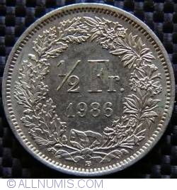 1/2 Franc 1986