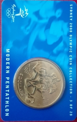 Image #1 of 5 Dolari 2000 - Sydney 2000 Olympics - 03 - Modern Pentathlon