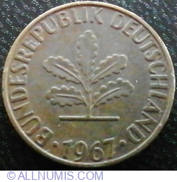 Image #2 of 5 Pfennig 1967 G