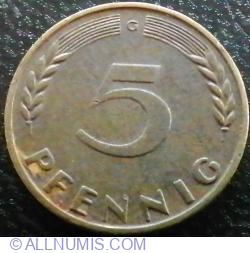 Image #1 of 5 Pfennig 1967 G