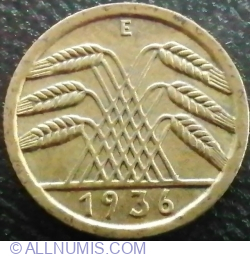 Image #2 of 5 Reichspfennig 1936 E