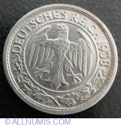 50 Reichspfennig 1938 J