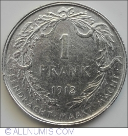 Image #1 of 1 Franc 1912 Belgen