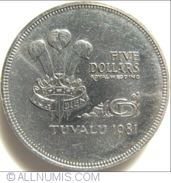Image #1 of 5 Dollars 1981 - Royal Wedding