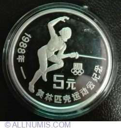 Image #1 of 5 Yuan 1988 - Seoul 1988 - 24th Summer Olympic Games - FENCING
