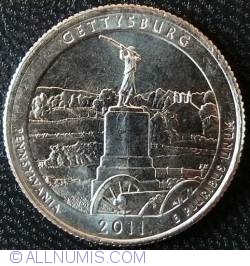 Image #1 of Quarter Dollar 2011 D - Pennsylvania Gettysburg