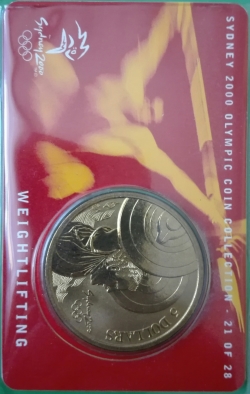 Image #1 of 5 Dollars 2000 - Sydney 2000 Olympics - 21 - Weightlifting