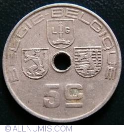 Image #1 of 5 Centimes 1940 Belgie - Belgique