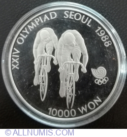 Image #1 of 10 000 Won 1988 - Olympic Games 1988 in Seoul - Cycling
