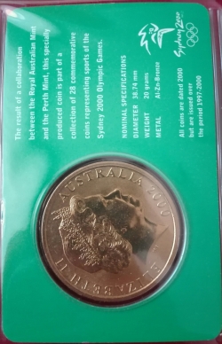 Image #2 of 5 Dollars 2000 - Sydney 2000 Olympics - 27 - Baseball