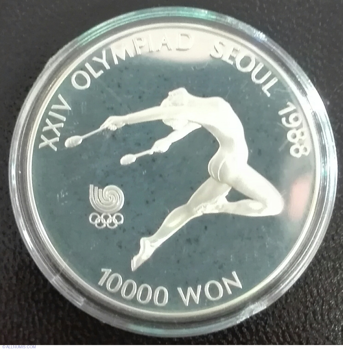 10 000 Won 1988 - Olympic Games 1988 in Seoul - Gymnast, Republic ...