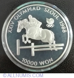 10 000 Won 1988 - Olympic Games 1988 in Seoul - Equestrian Events