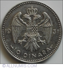 10 Dinara 1931 - Paris Mint