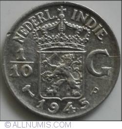 Image #1 of 1/10 Gulden 1945 P