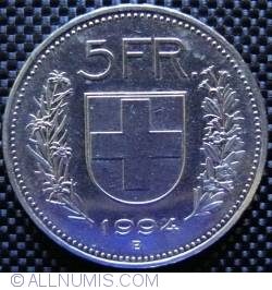 Image #1 of 5 Francs 1994 B