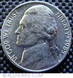 Image #2 of Jefferson Nickel 1985 D