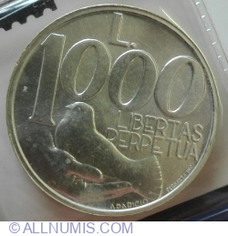 Image #1 of 1000 Lire 1991 R