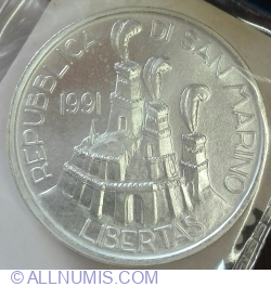 Image #2 of 1000 Lire 1991 R