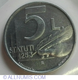 5 Lire 1991 R