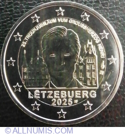 2 Euro 2025 - 25th anniversary of the accession of Grand Duke Henri to the throne