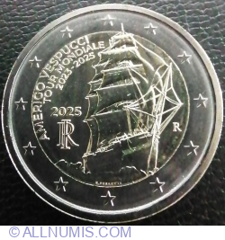 2 Euro 2025 - Voyage of the Amerigo Vespucci Ship