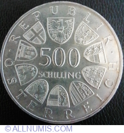 500 Schilling 1983 - Catholic Day - Pope&#039;s Visit