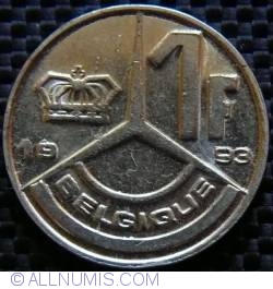 Image #1 of 1 Franc 1993 BELGIQUE