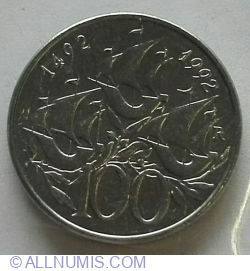 100 Lire 1992 - Columbus
