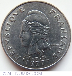 Image #2 of 20 Francs 1977