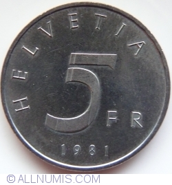 5 Francs 1981 - Stans Convention