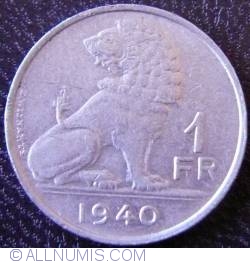 Image #1 of 1 Franc 1940 (België-Belgique)