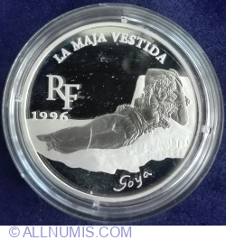 Image #2 of 10 Francs - 1½ Euro 1996 ~ La Maja Vestida