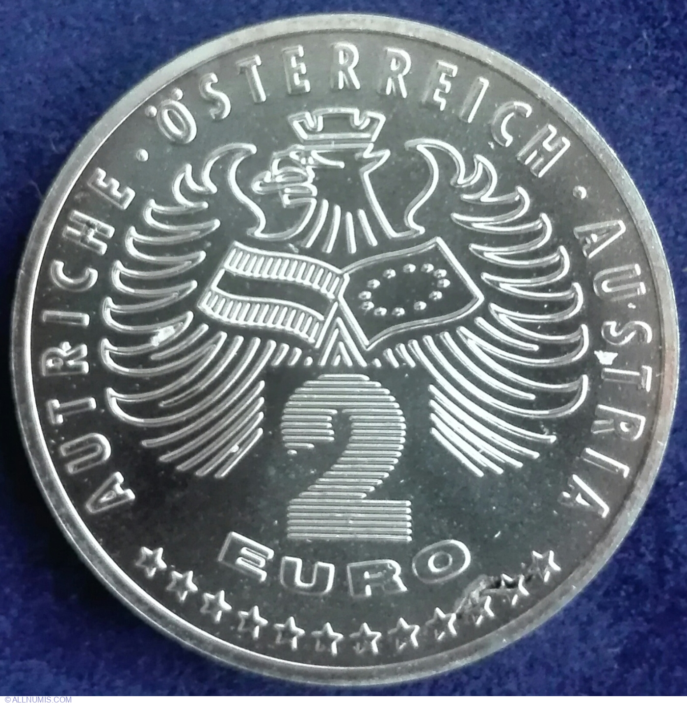 Austria SILVER COIN 2 EURO 1996 Very Rare Collectible Money