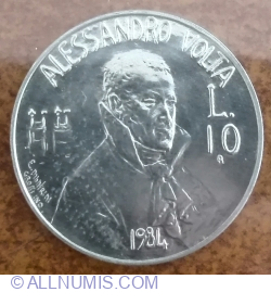 10 Lire 1984 R - Alessandro Volta
