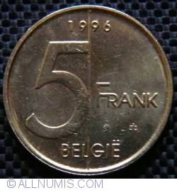 Image #1 of 5 Francs 1996 Belgie