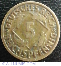 Image #1 of 5 Reichspfennig 1925 J
