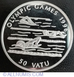 50 Vatu 1994 - Olympic Games 1996 - Swimming