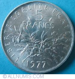 Image #1 of 5 Francs 1977