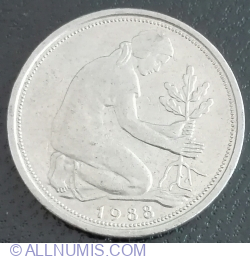 Image #2 of 50 Pfennig 1988 G