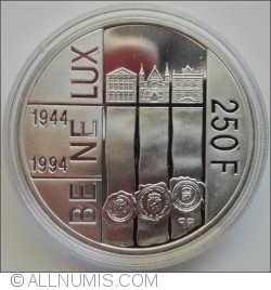 250 Franci 1994 - 50 de ani Tratat BE-NE-LUX