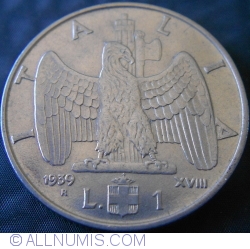 1 Lira 1939 XVIII Magnetic