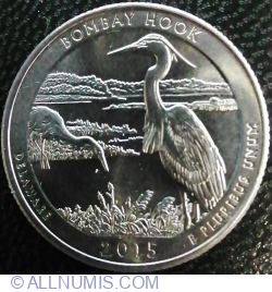Image #1 of Quarter Dollar 2015 D - Delaware Bombay Hook