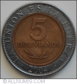 5 Bolivianos 2004